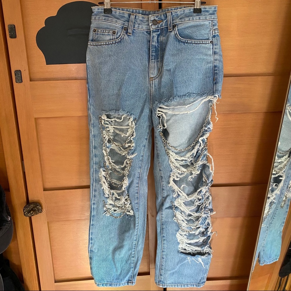 NWOT chain boyfriend jeans